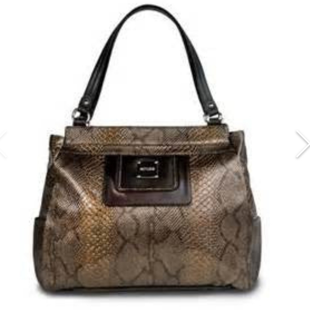 Miche Prima JENNIFER Shell Metallic Bronze and Brown Vegan Snakeskin